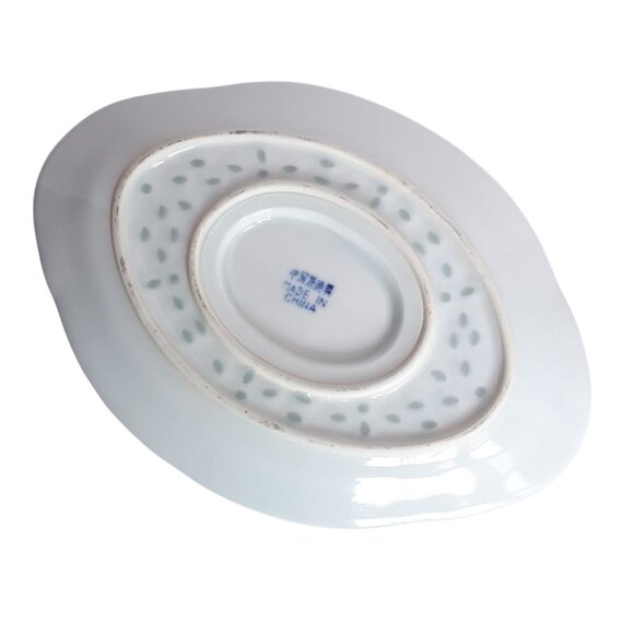 4 TIENSHAN Chrysanthemum Rice Grains Pattern Blue and White Bread/Butter Plates - Picture 6 of 8